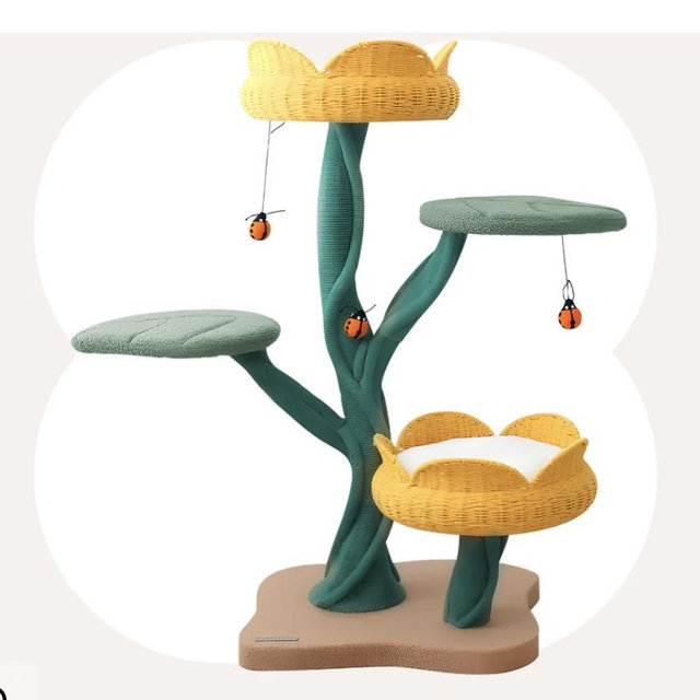 Yellow Tulip Cat Tree