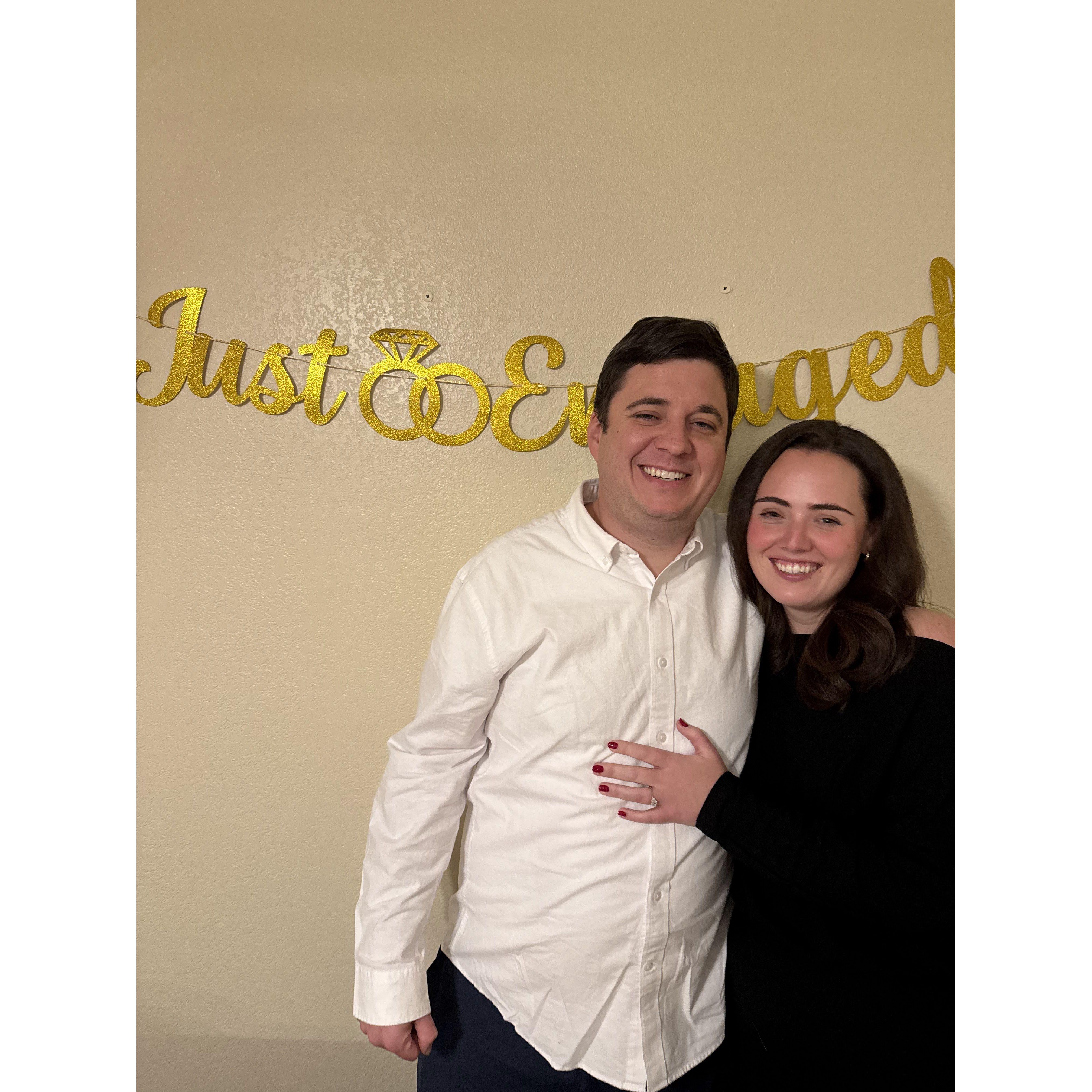 At our surprise engagement party!
