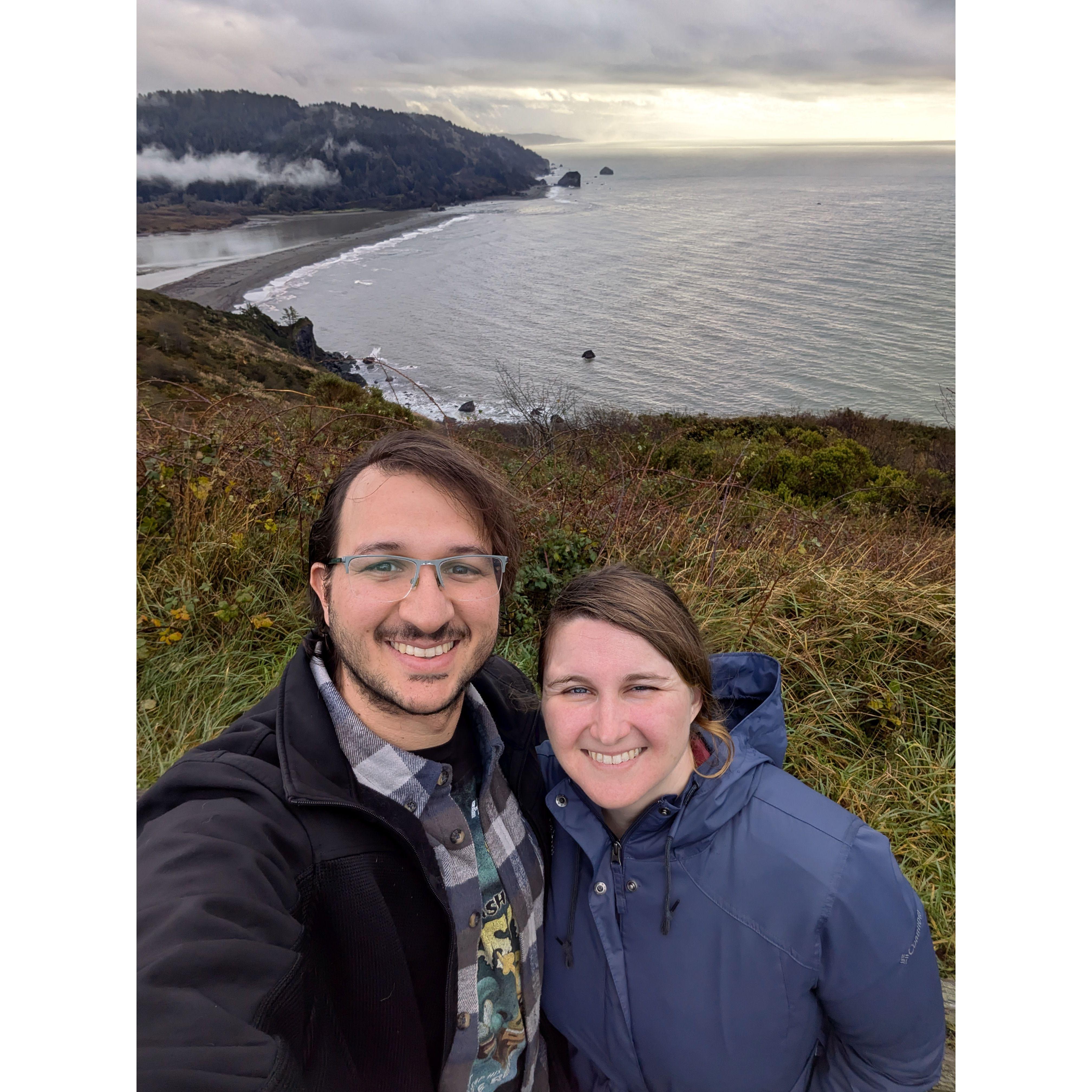 Overlooking the shore on the Pacific Northwest.