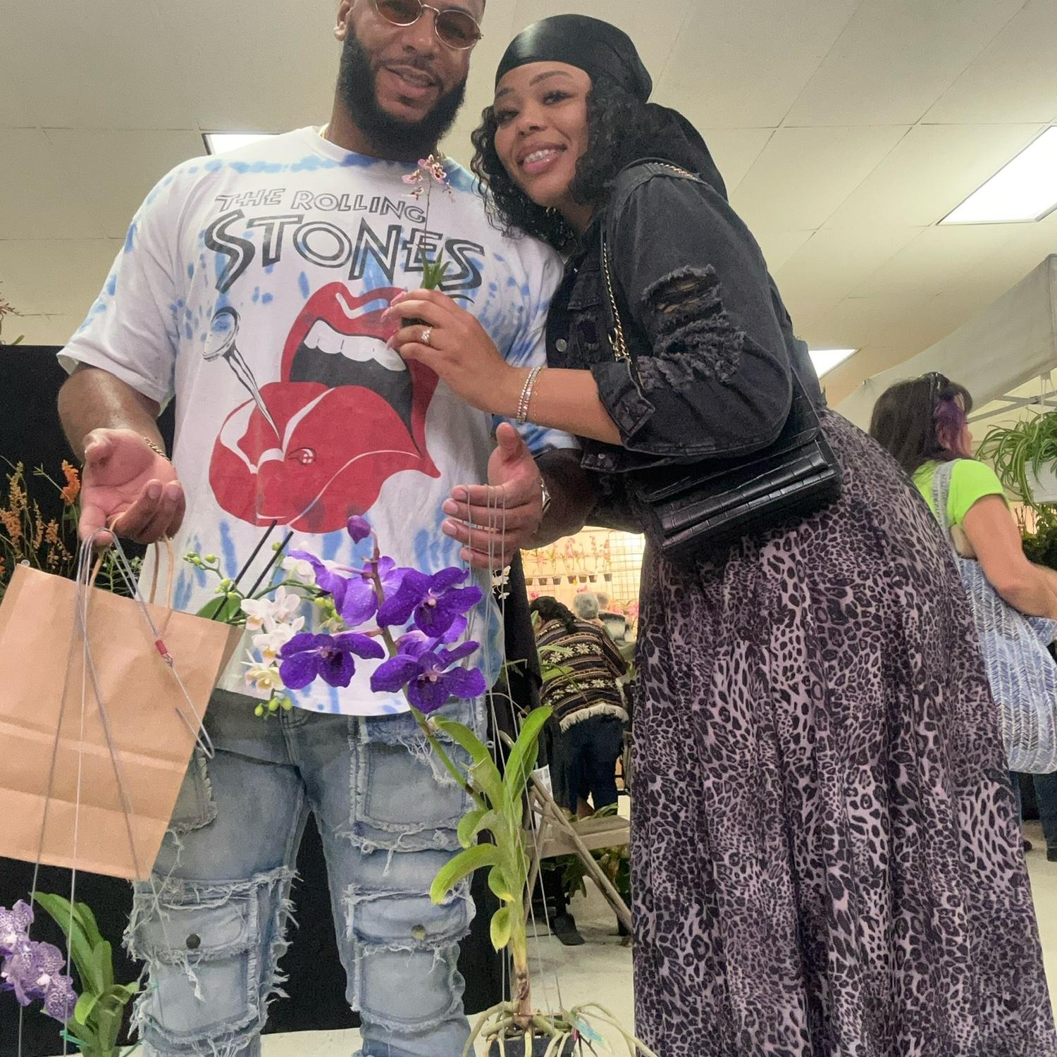 Orchid shopping at the orchid festival in Sebring.