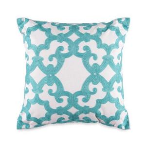Legacy Teal Embroidered Decorative Pillow