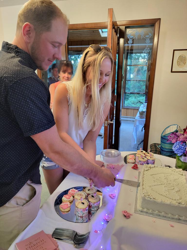 Engagement party cake cutting!
