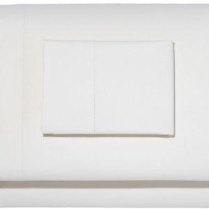 280-Thread-Count Pima Cotton Percale Sheet Set (Queen, White)