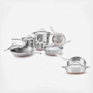 Anolon Nouvelle Copper 11-Piece Stainless Steel Cookware Set