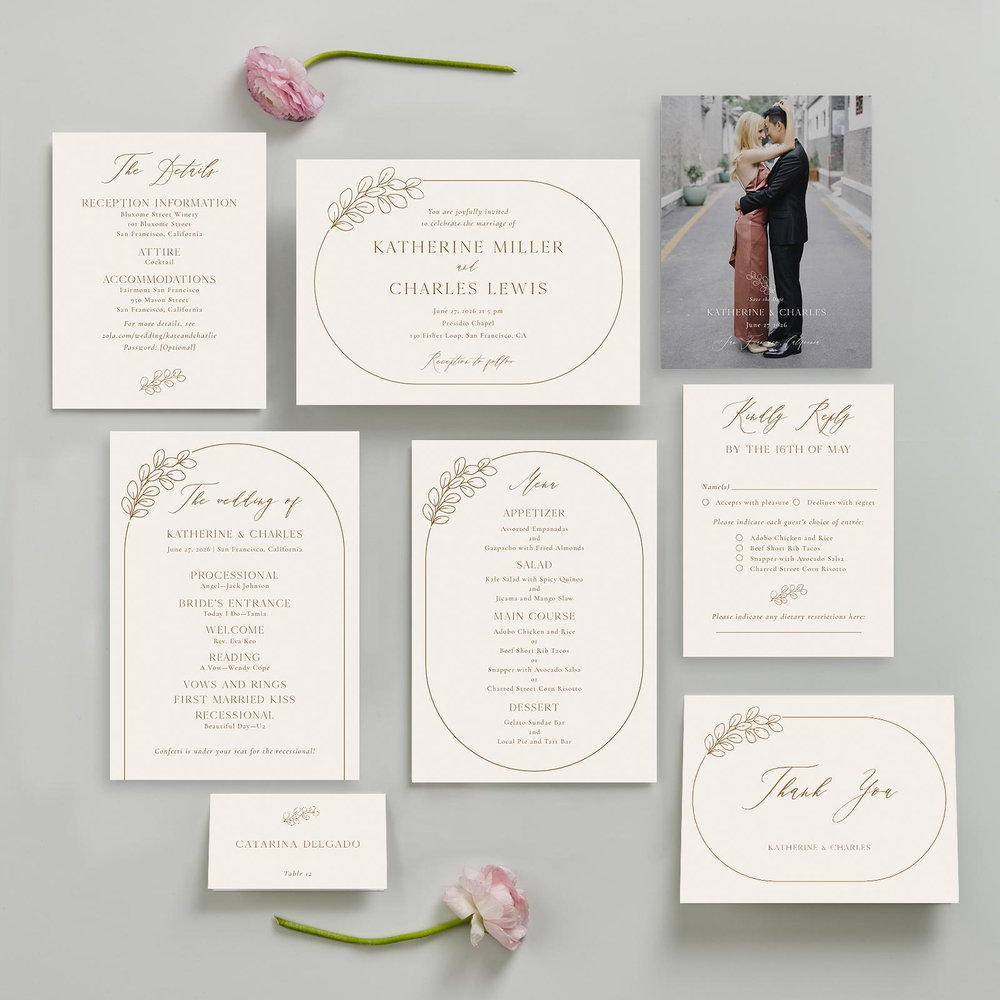 Groveland | Linen | Zola Wedding Place Cards