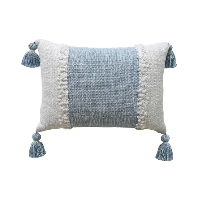 Vibhsa Linden Street Handloom Woven Textured Elegant Decorative Pillow, 14'' x 20''
