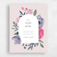 Purple Wedding Save the Date - Colletta Portrait