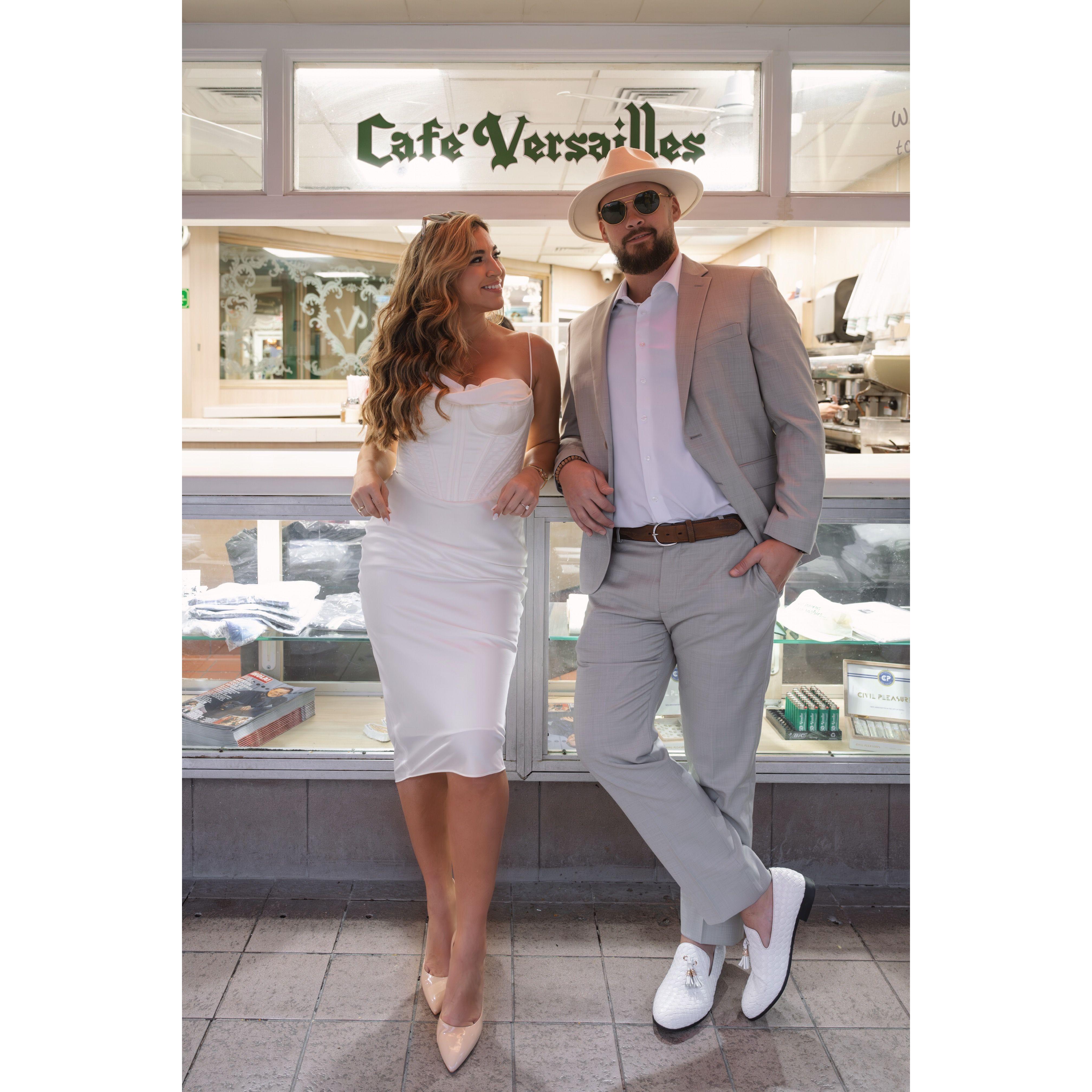 Cafe Versailles is just minutes away from their home in Little Havana. Growing up, Laura spent hundreds of Saturday afternoons here, enjoying cuban lunch with her family.