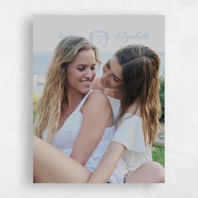 Dusty Blue Wedding Save the Date - Pasquo Photo