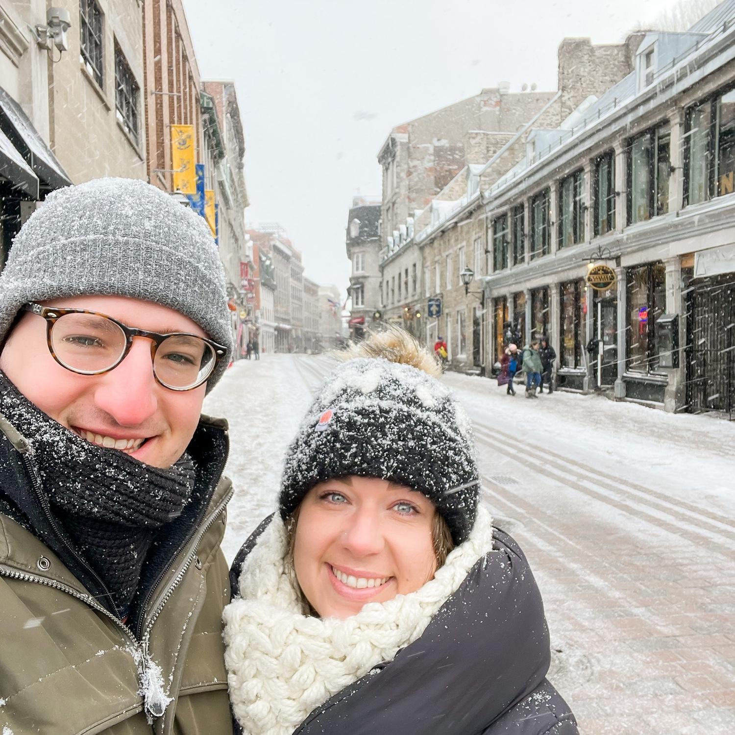 Celebrating 5 years together (a few months late) in Montreal, February 2023