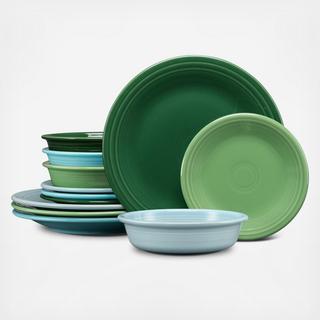Classic Rim 12-Piece Dinnerware Set, Service for 4