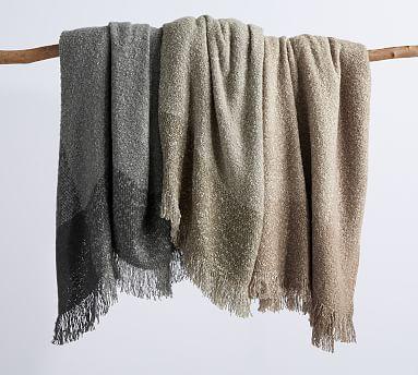 Heathered Boucle Throw - Oatmeal