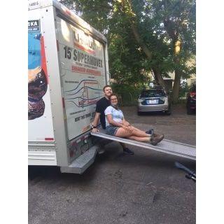 We took a break on the loading ramp while getting ready to move (one of many)