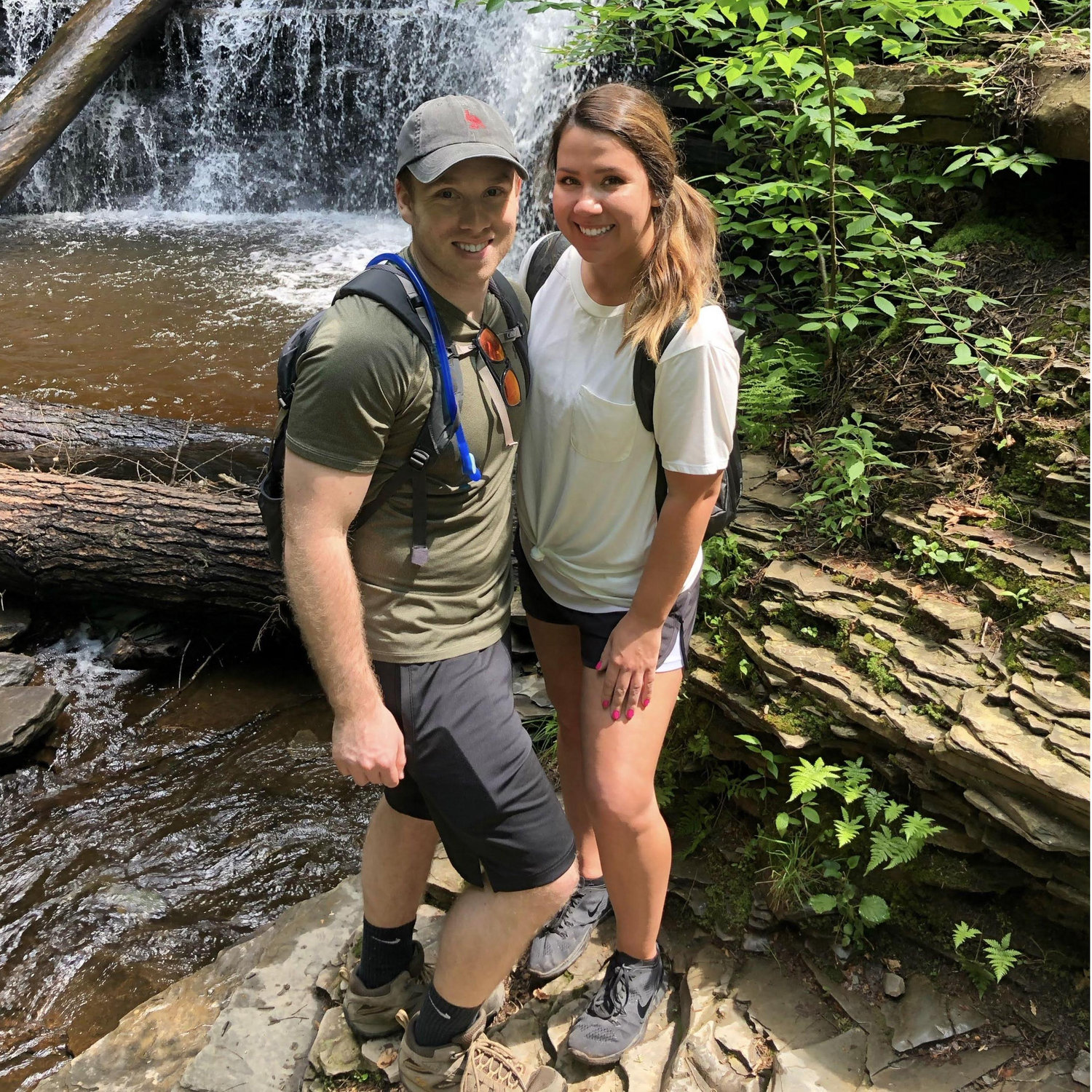Hiking on our first anniversary 🌲