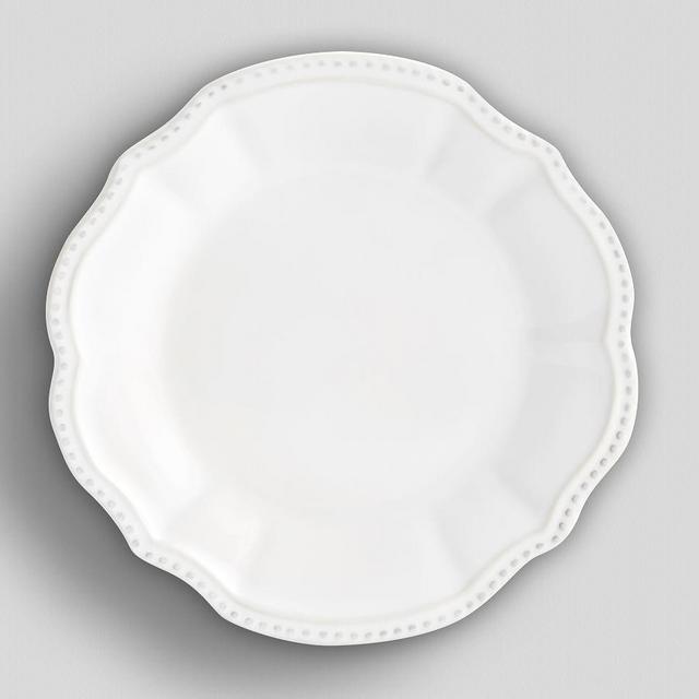 Leila Stoneware Salad Plates, Set of 4 - White