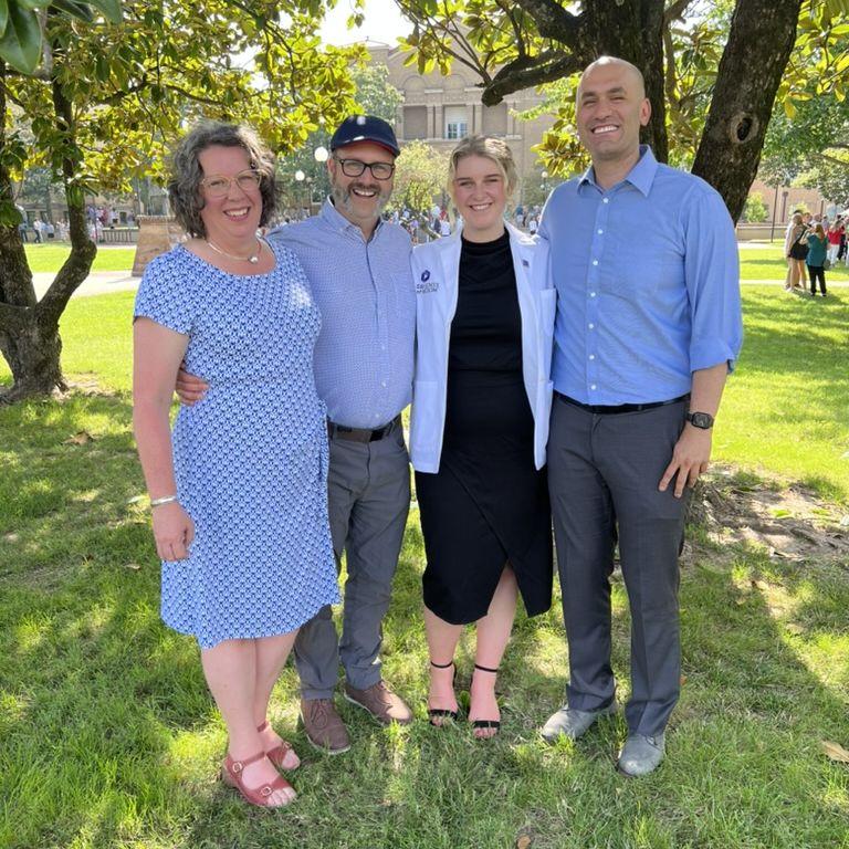Ruth's white coat ceremony with her greatest supporters.