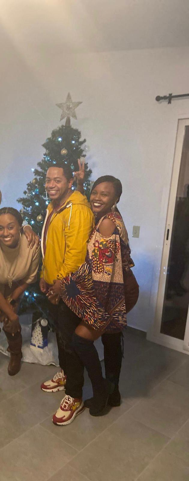 Thanksgiving 2020 with bridesmaid Shauntey