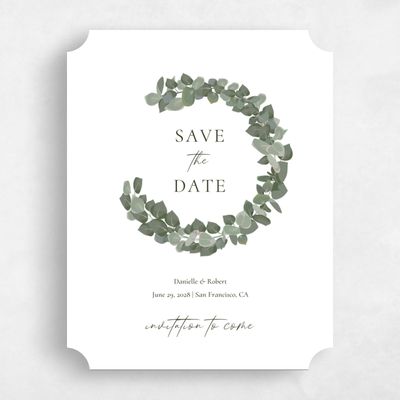White Ticket Wedding Save the Date - Bransford Portrait