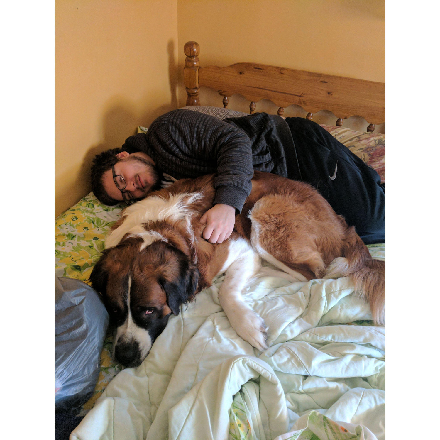 Jonny with his old pup Buddy