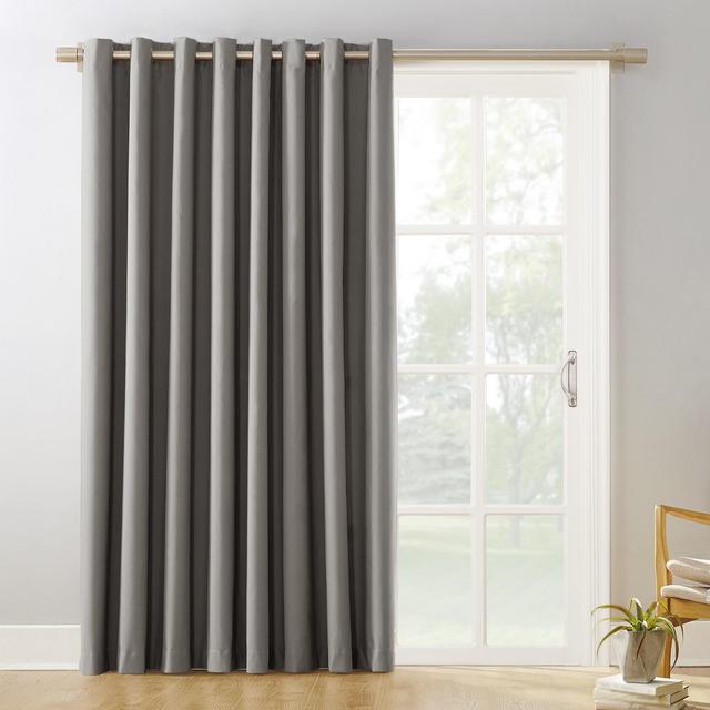84"x100" Kenneth Extra Wide Blackout Sliding Patio Door Curtain Panel Gray - Sun Zero