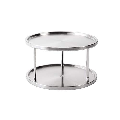Lazy Susan Turntable Kitchen Organizer Spices Tableware Food Service - 10.5" Stainless Steel