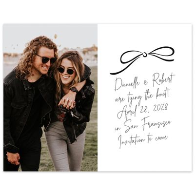 White Wedding Digital Save the Date - Cosette Photo