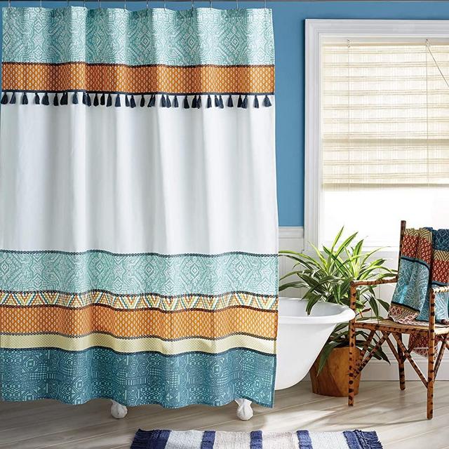 Bedeck 1951 Akello Shower Curtain, 72W x 72L, Multicolor