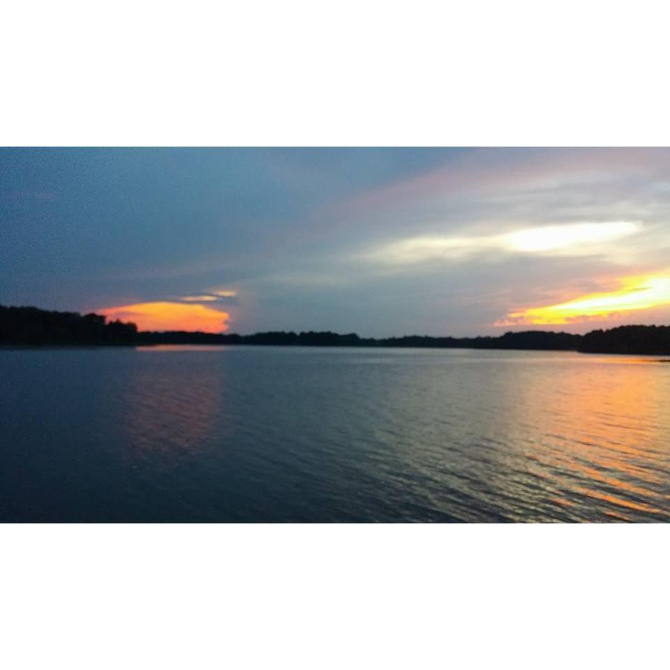 A view of Lake Independence at sunset.
