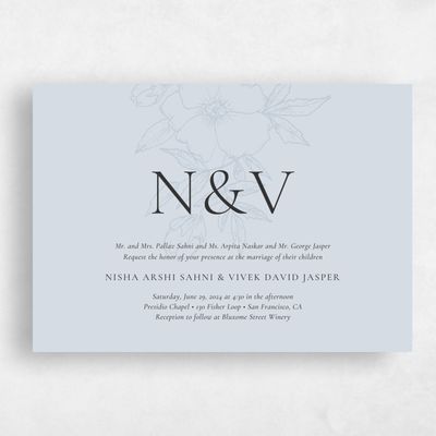 Sky, Blue Wedding Invitation - Cardinell Landscape