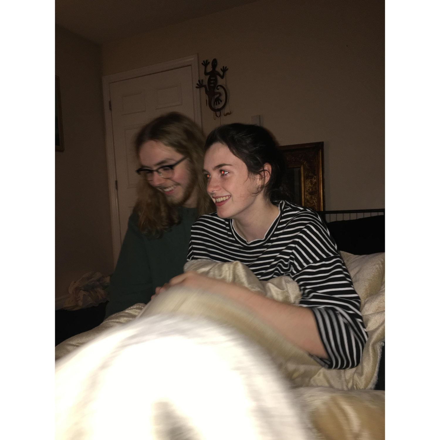 Our very first photo together. Lily (just) age 18, Andrew (just) age 20. -- March 2018