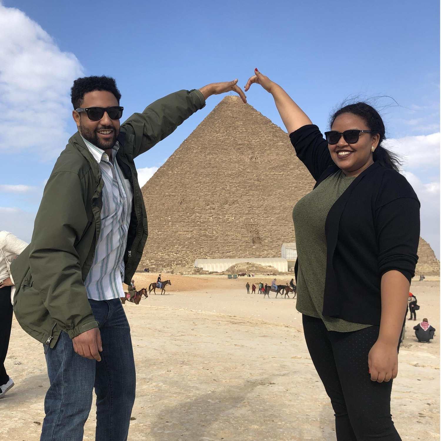 First time traveling together - and we went all the way to Africa. We visited Egypt, Sudan, and Ethiopia.