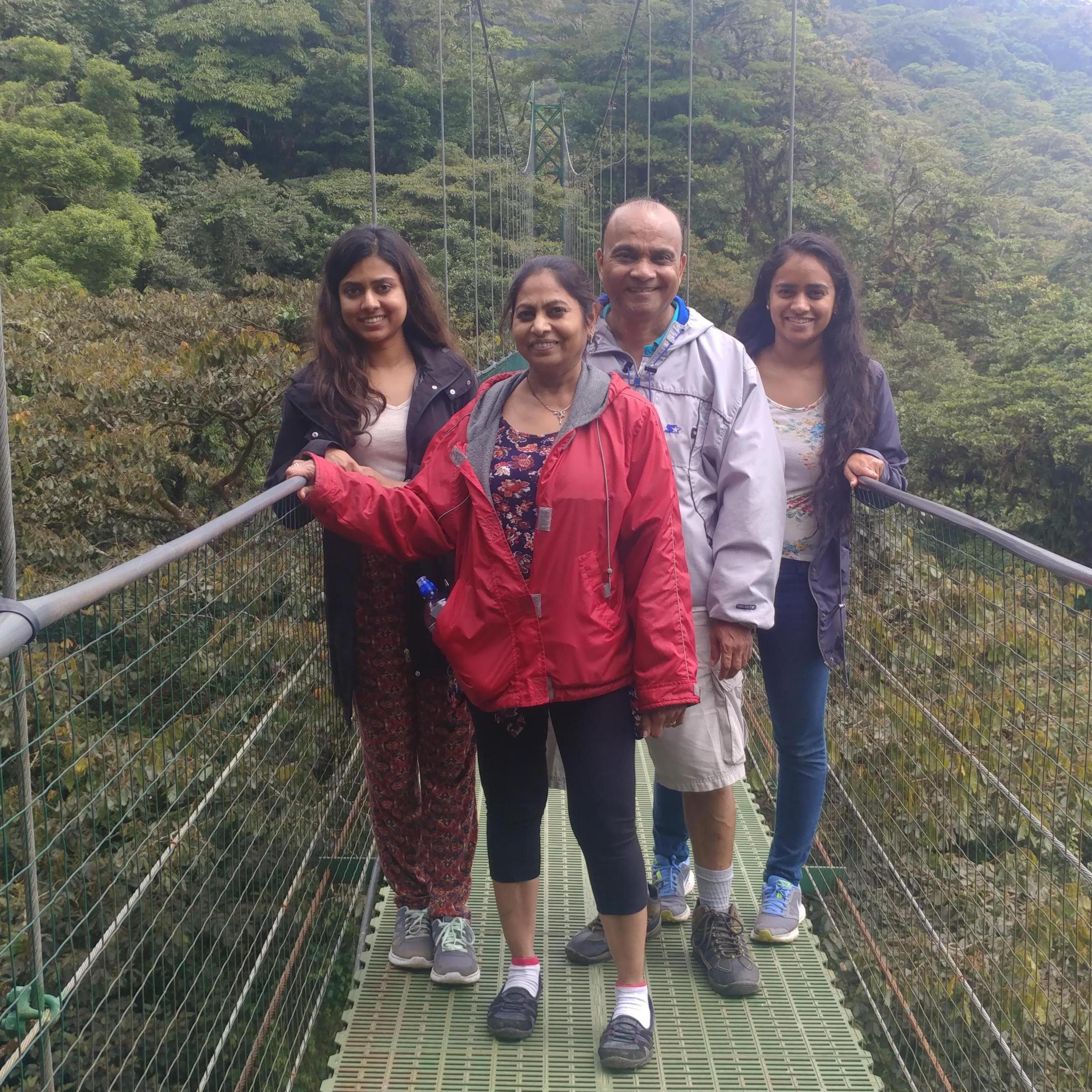 The Patels adventuring in Costa Rica!