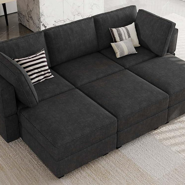 Belffin Modular Sofa Bed Module Sectional Sleeper Sofa Convertible Sectional Couch Bed Set Sleeper Couches Dark Grey