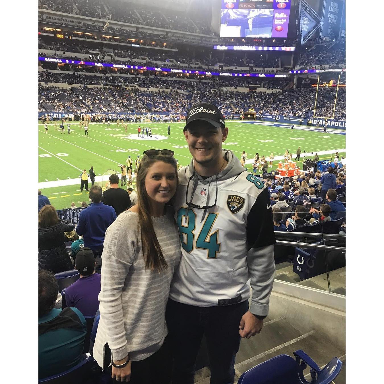 Taylor's First NFL Game 
Jaguars vs. Colts