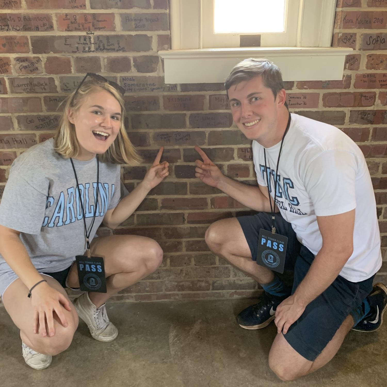 Climbing the bell tower in Chapel Hill (April 2019).