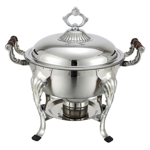 Winco Round Crown Chafer, 6-Quart, Stainless Steel