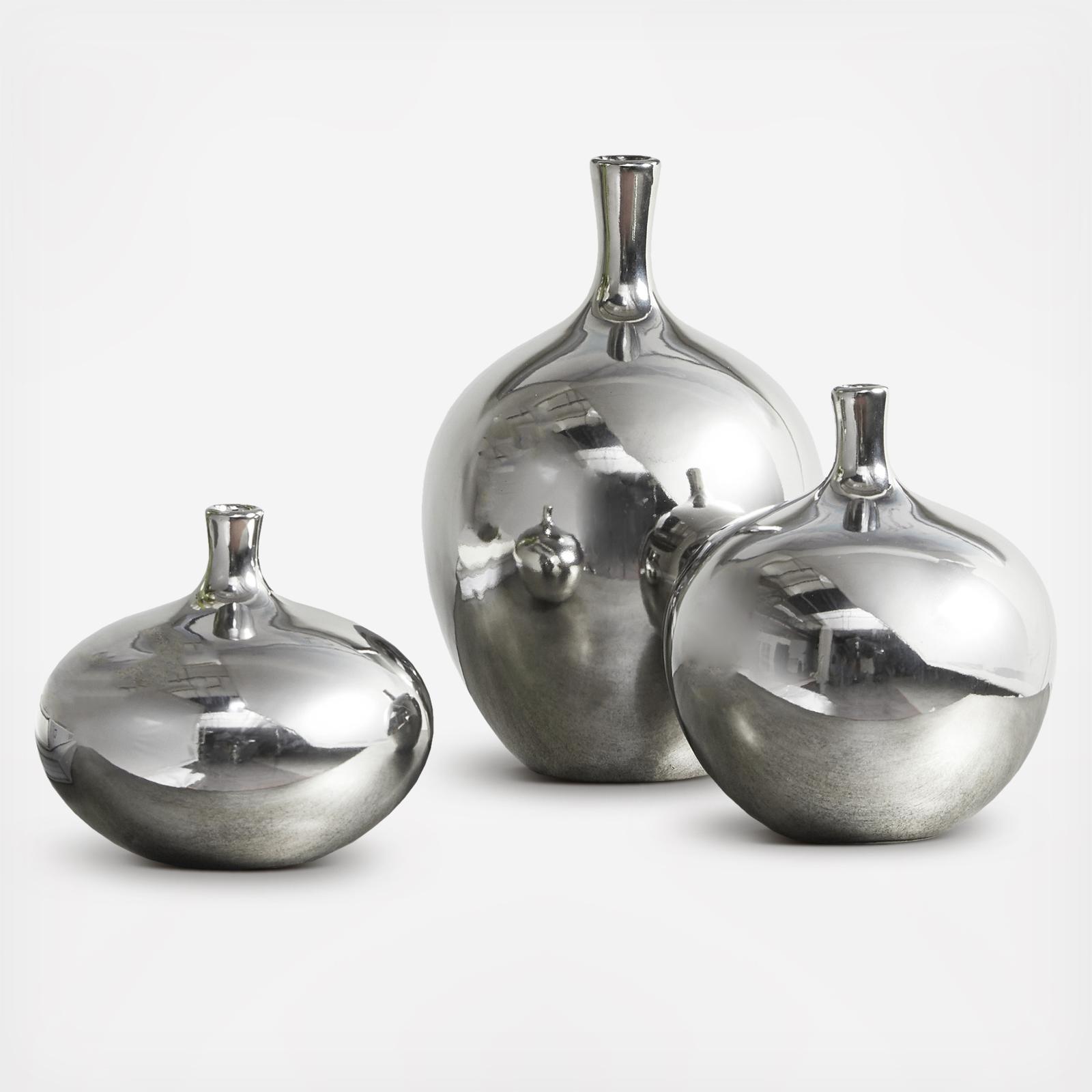 Madison Park, Ansen Metallic 3-Piece Vase Set | Zola