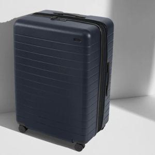 Large Expandable Checked Suitcases | Away | Navy Blue