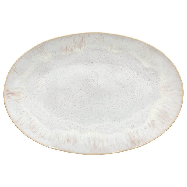 Casafina, Eivissa collection, Stoneware Serveware, Oval platter, sand beige, 18''