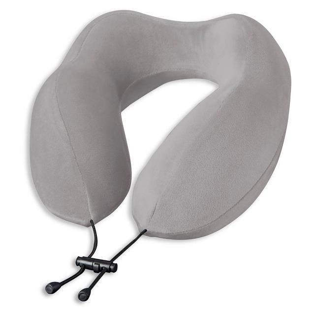 Brookstone® Total Comfort Charcoal Travel Pillow in Grey