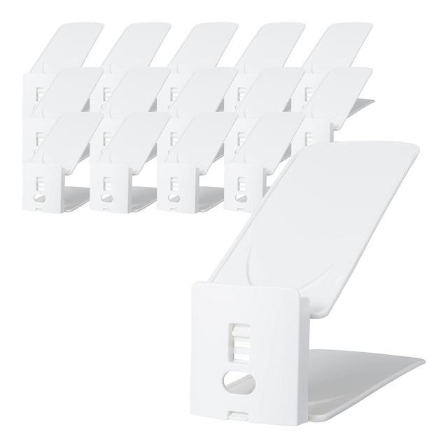 LIKE-IT Shoe Storage, Space Saving, 2x Storage Capacity, Shoe Holder, Height Adjustable, Function, Set of 15, Each Piece Approx. 4.9 x Depth 10.7 x Height 4.3 - 7.3 inches (10 x 27.2 x 10 - 18.5 cm),