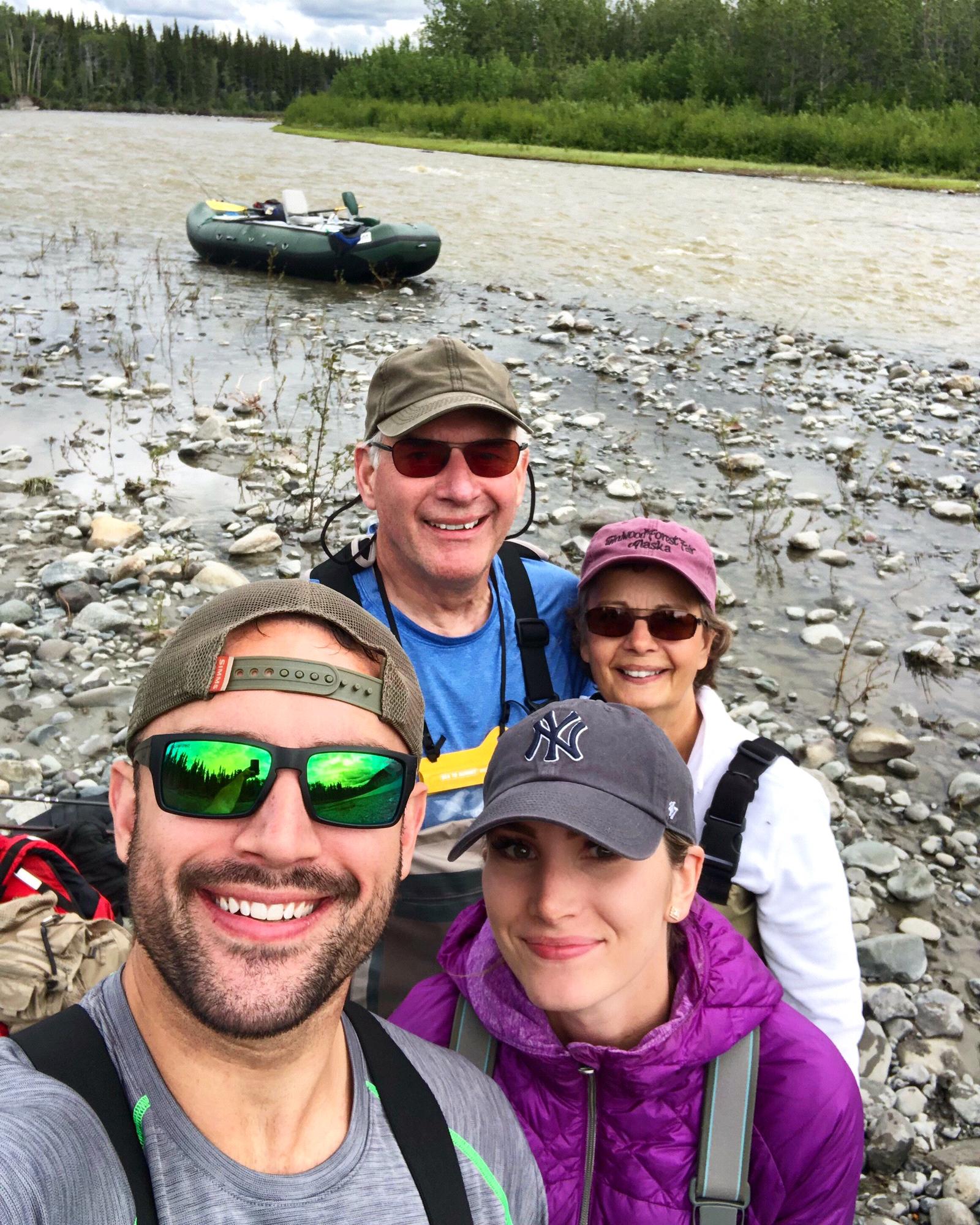 Fishing with Scotts parents Linda and Rodney