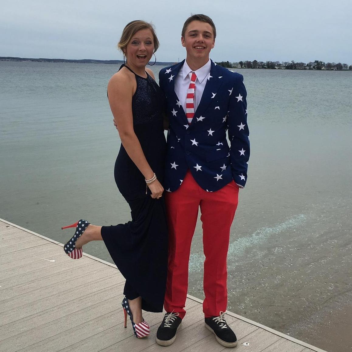 Avery's Senior Prom. This suit was Aaron's idea of a joke...
Harbor Springs, MI.
4/30/2016