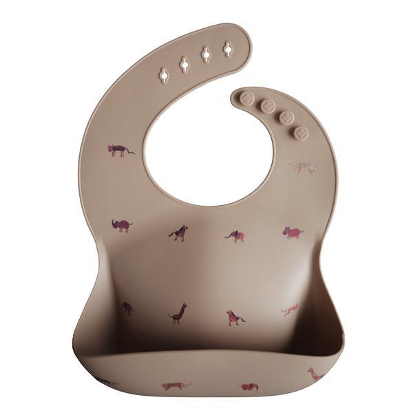 Silicone Baby Bib (Safari Tan)