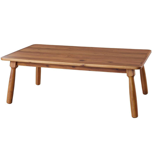 AZUMAYA Kotatsu Heater Table W41.3 x D23.6 x H15 Inches Natural Solid Acacia Wood Material Electric Heater AC100-Voltage Home and Living Natural Wooden Color KT-104N
