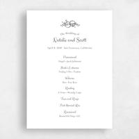 White Wedding Program - Harper