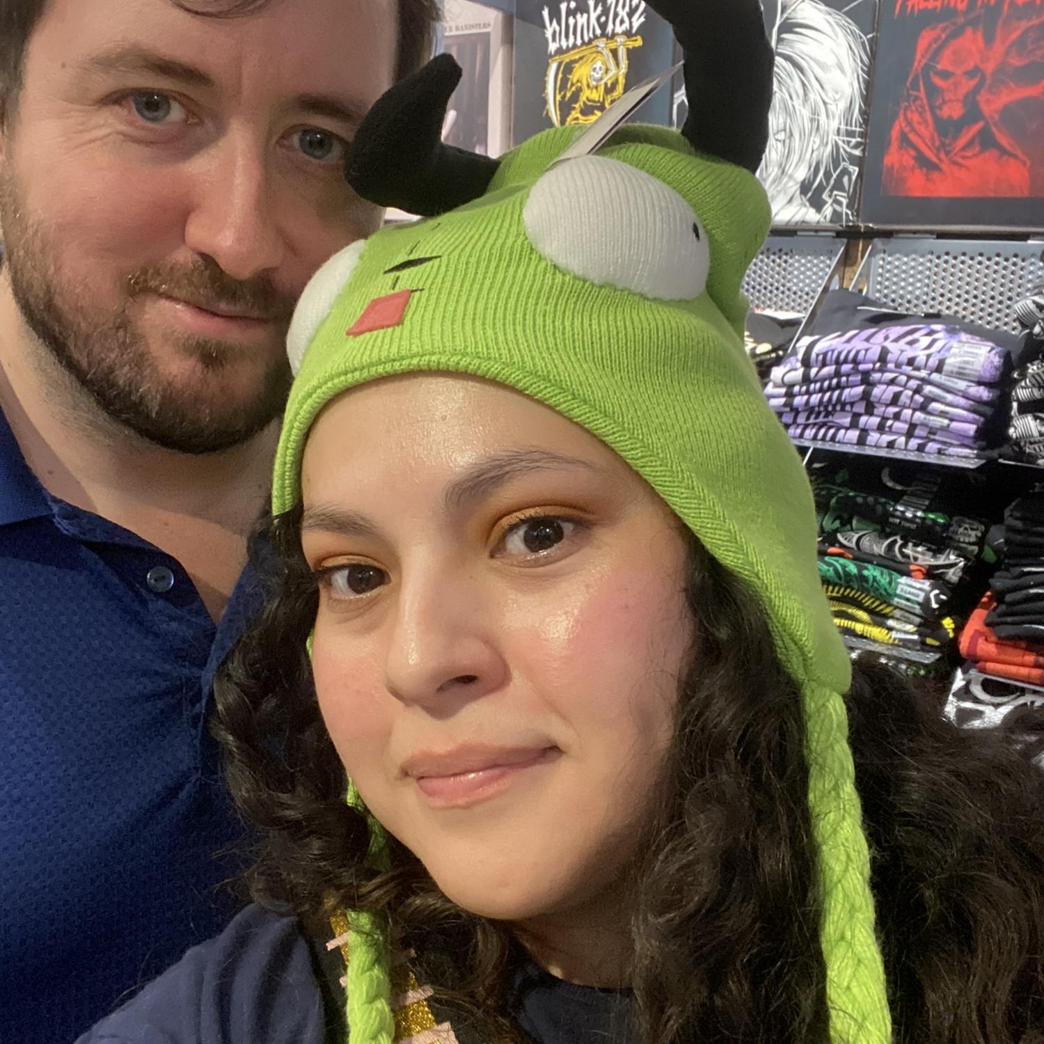 Josh tagging along Luisa’s shopping shenanigans