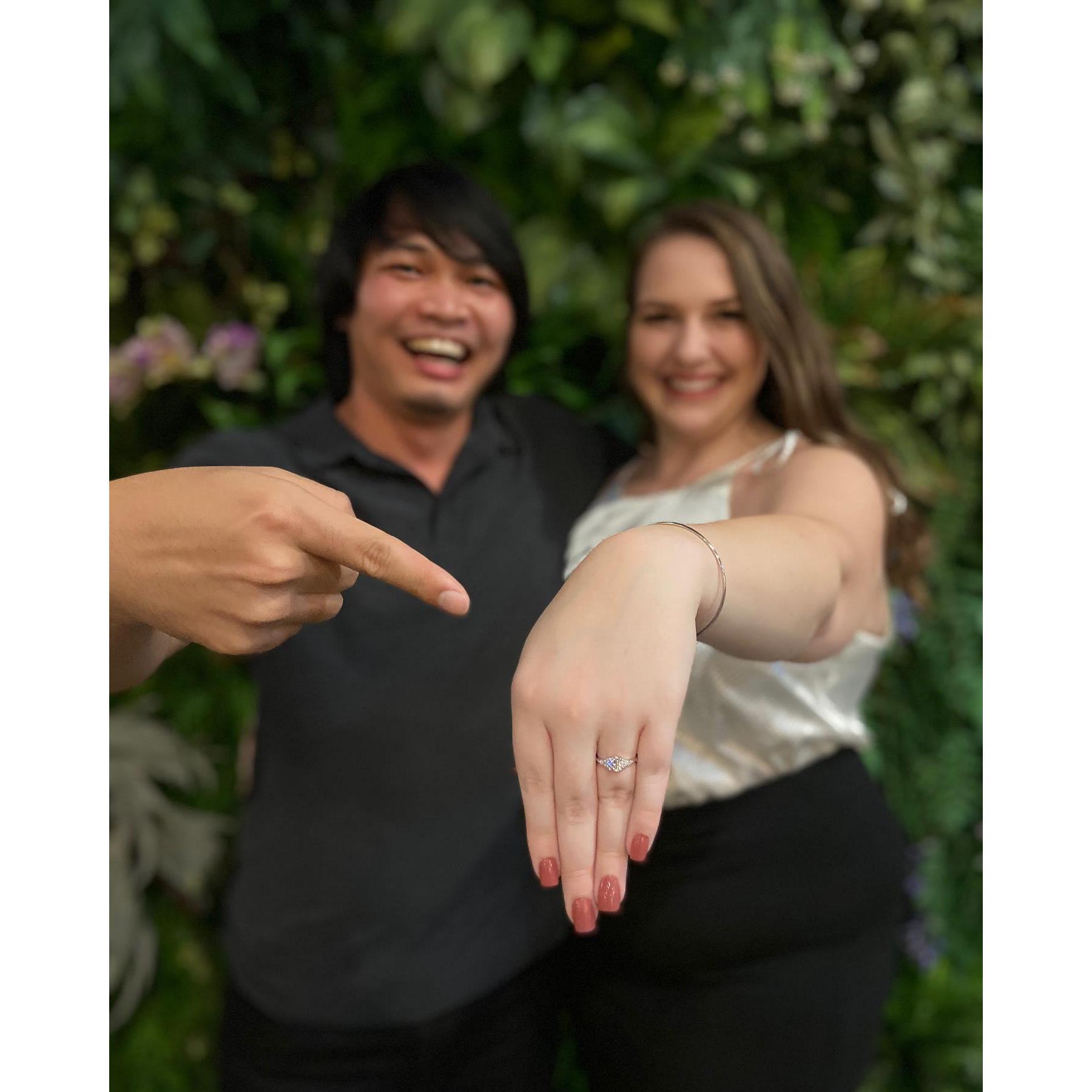 Engaged on our 3 year anniversary- July 23, 2020