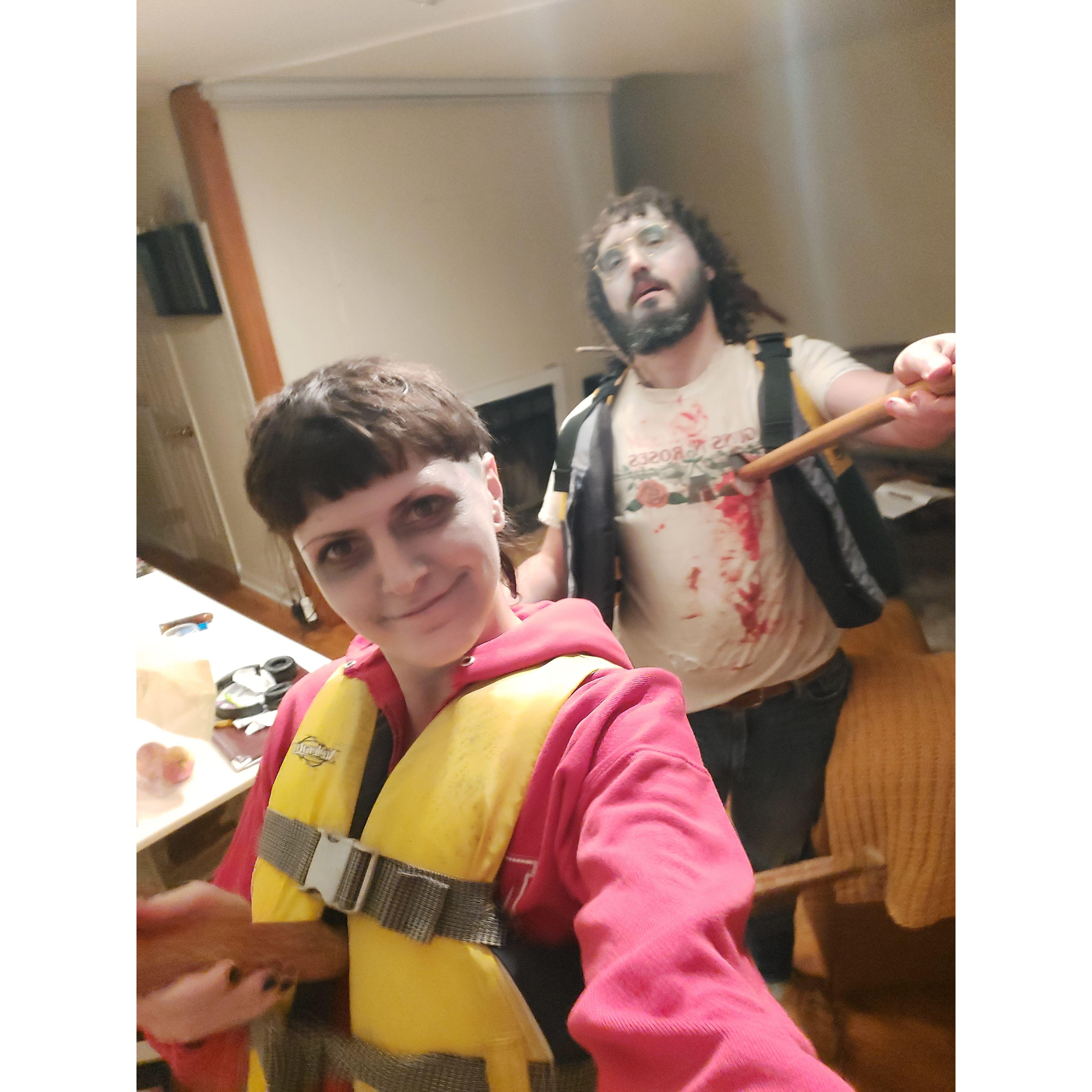 Will & April's most successful Halloween. Zombie kayakers.