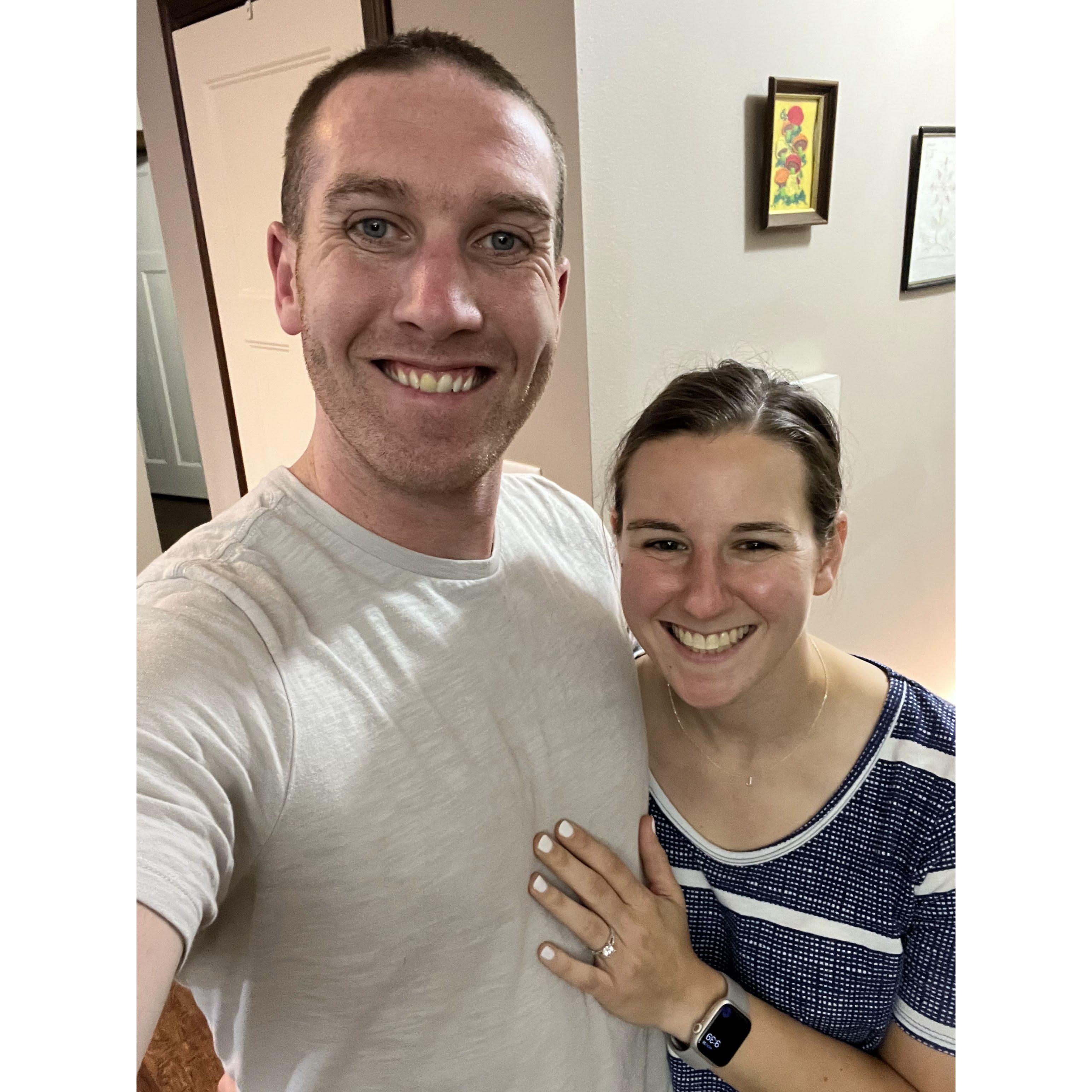 The night of our engagement, 8/28/23
